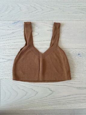 Wilfred Knit Tank Top in Camel Brown
